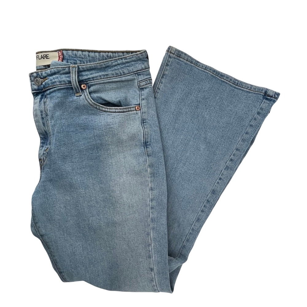 Levis 519 Low Flare Jeans Light Wash  Women's Sz 15 M JR Low Rise Pants Y2K 90's